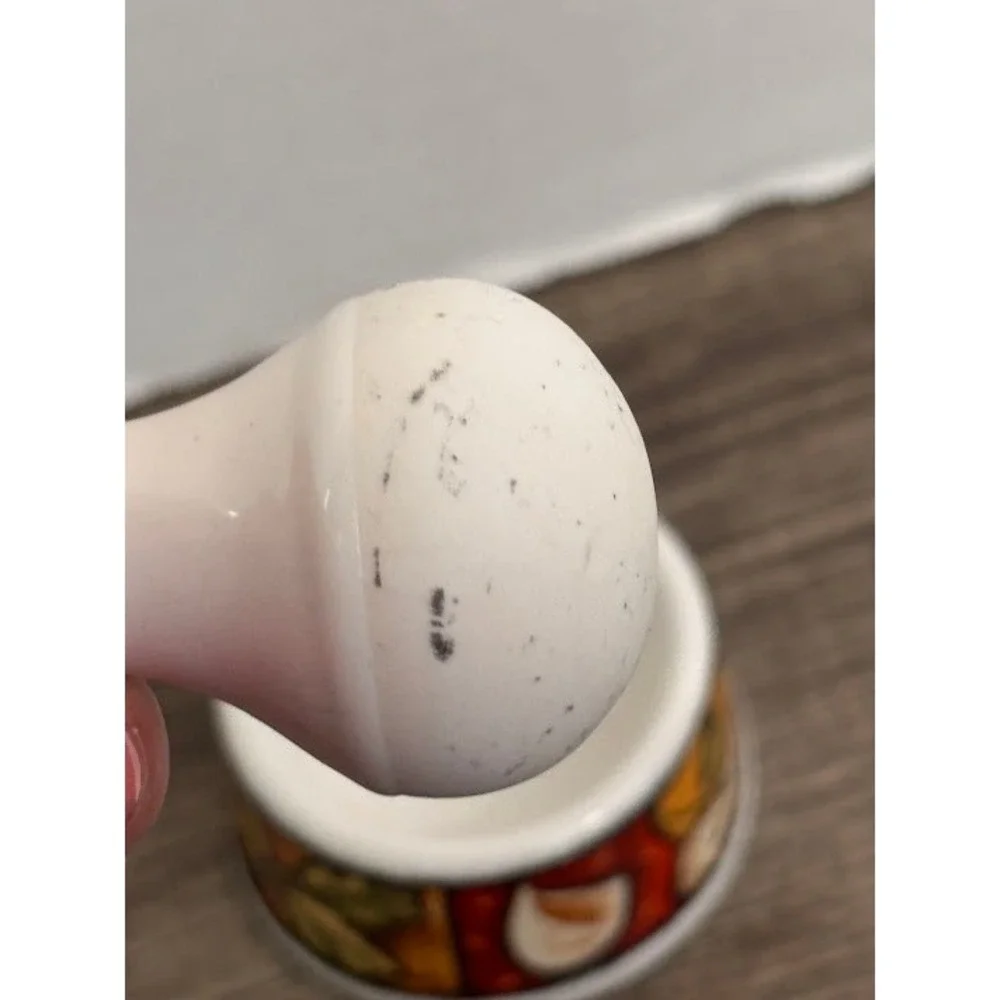 Joie MSC International Ceramic Mini Mortar and Pestle Set Spices Garlic Design